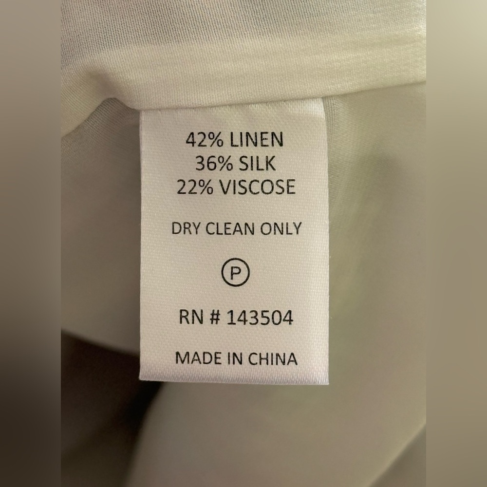 Marie Oliver Linen Silk Blend Plaid Dress Multicolor Puff Sleeve Size M - Picture 8 of 8